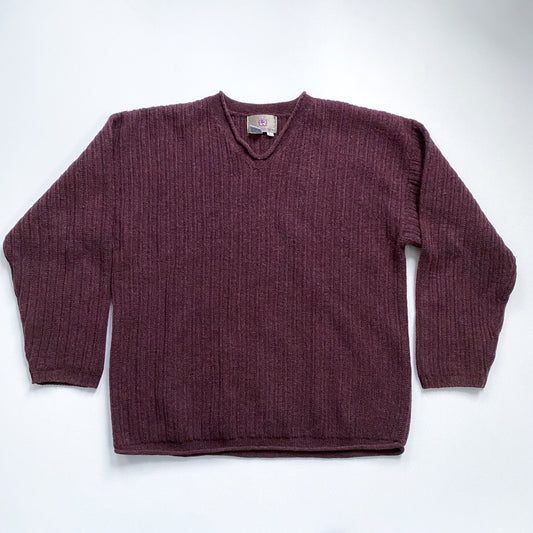 Vintage Knit Wool Sweater - XL/1X